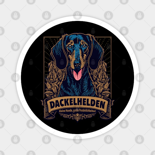 Dackelhelden - Kleine Hunde, große Persönlichkeiten! Magnet by BAJAJU